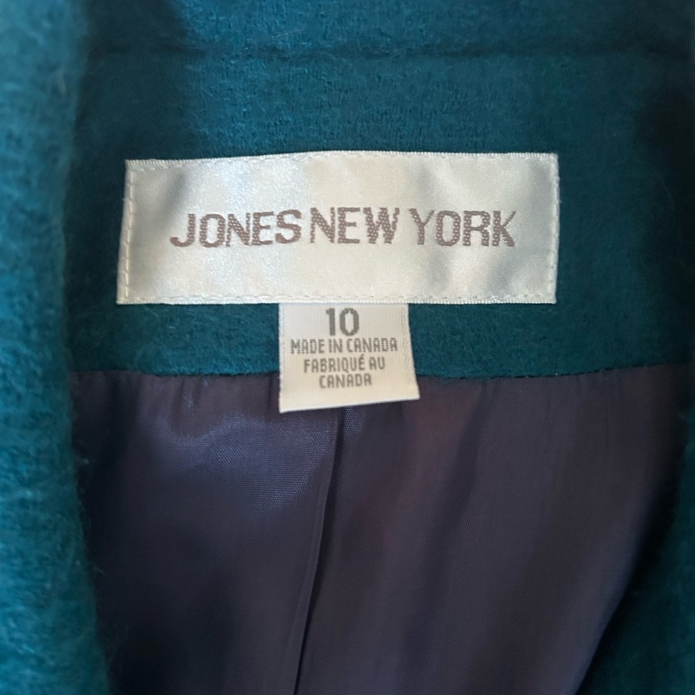 Jones New  Fuzzy Mohair Wool Jacket Blazer size 10 ( like medium) - Picture 14 of 15